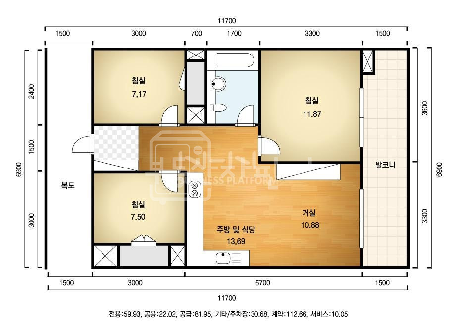 서울 강남구 청담동 삼성청담공원아파트 25평, 수리된 세대 매매 매물번호 10228 사진 2